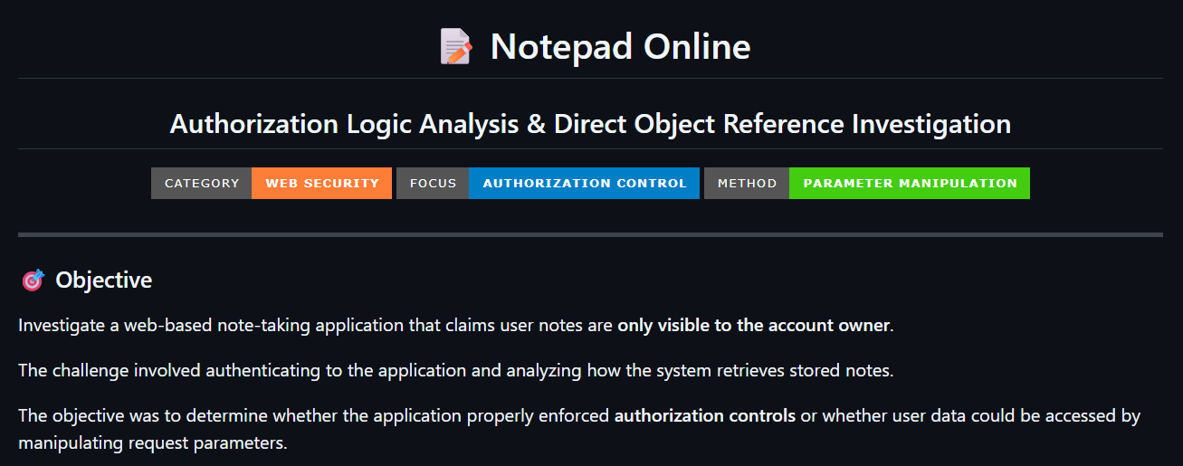 Notepad Online investigation