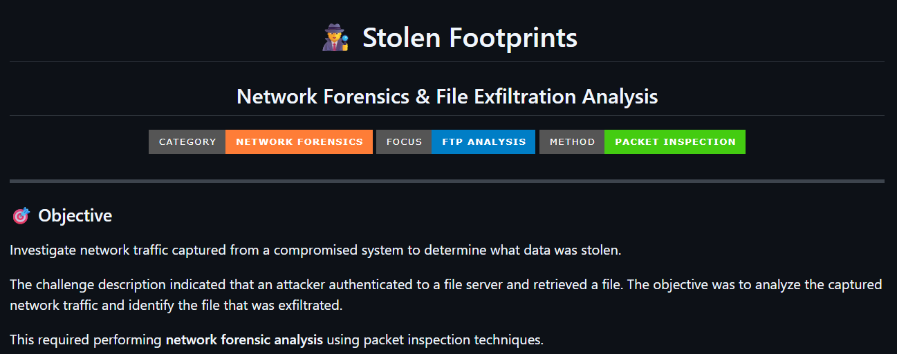 Network forensics investigation