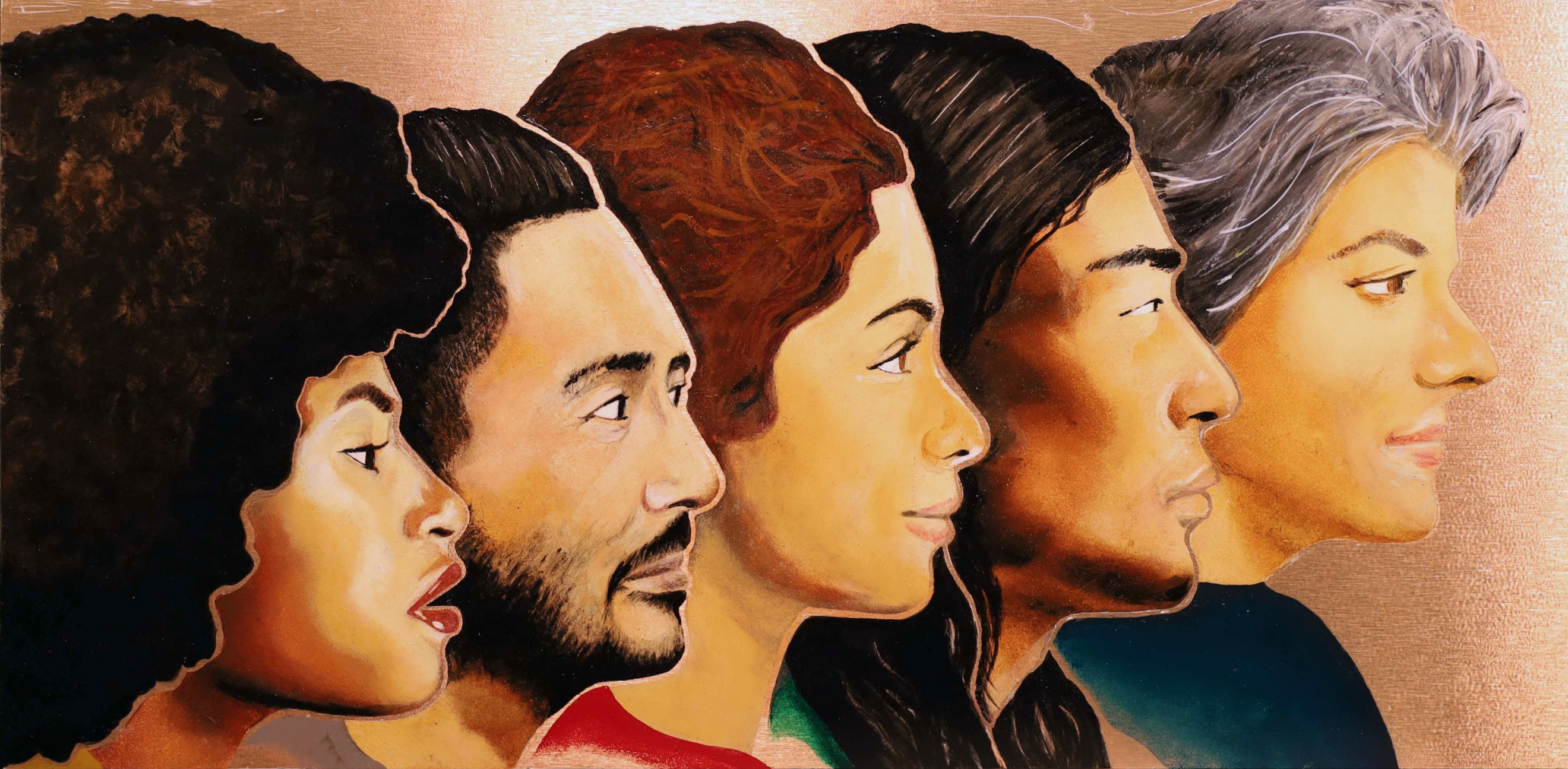 Profile Study Group painting