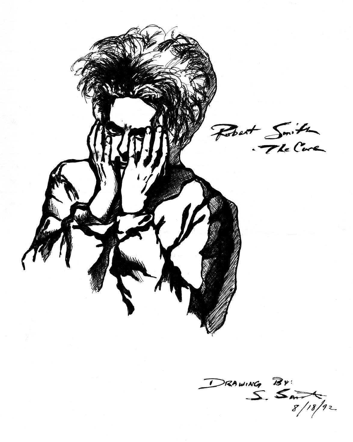 Robert Smith portrait drawing