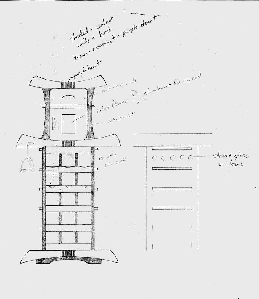 Saki cabinet concept sketch