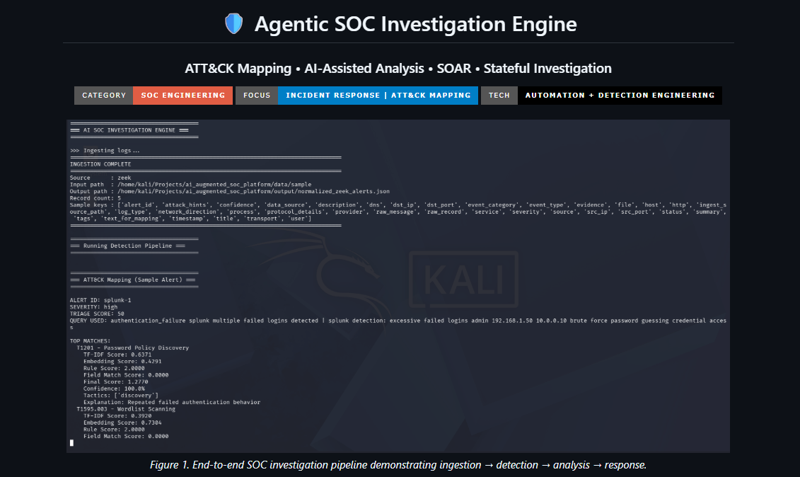 Agentic SOC Investigation Engine screenshot