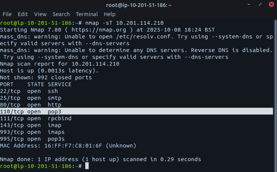 Network and Web App Security Assessment screenshot